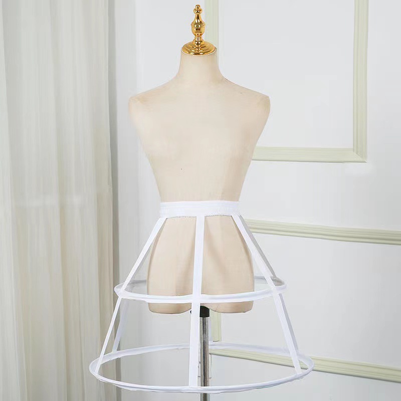 Picture of Hollow Bird Cage Skirt with Fish Bones, Two, Three, Four, Five Steel Black and White Cosplay Violent Lolita See-Through Petticoat