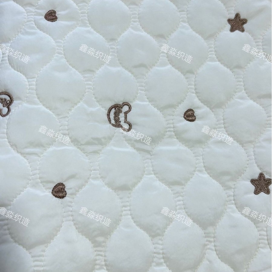 Quilted Cotton Fabric Quilted Embroidery Bear Head Winter Fabric Gourd Thread Clothing Bags DIY Flower Cloth Wholesale