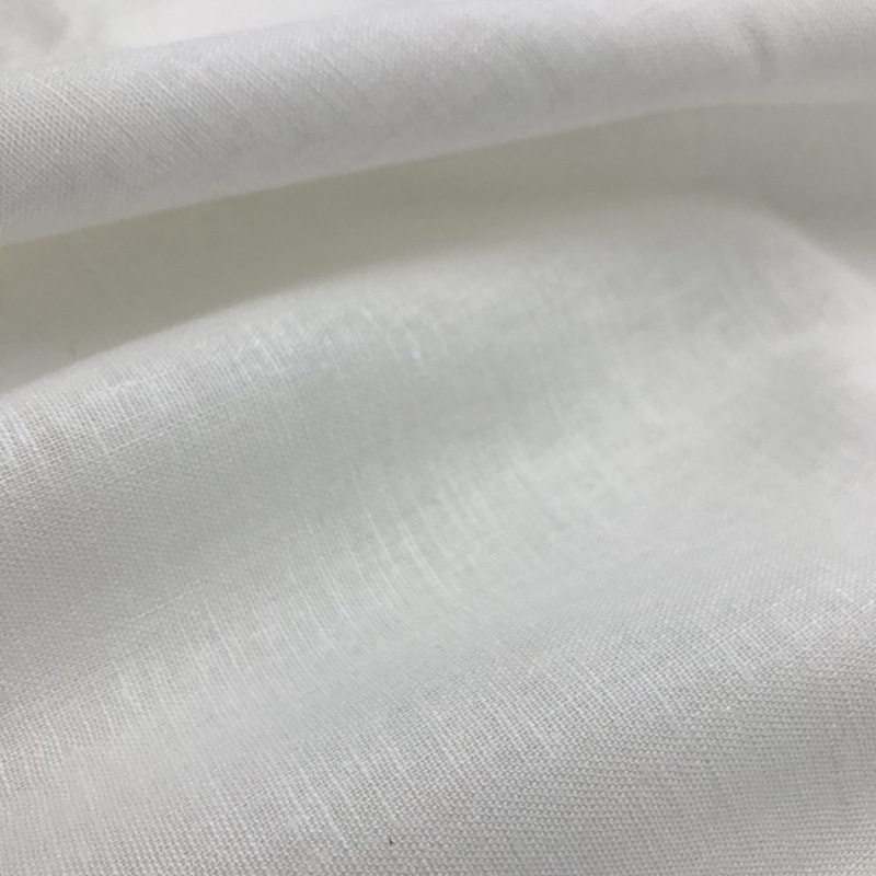Picture of Spring and Summer Cotton Linen Solid Color Fabric Spot Shirt Suit Cotton Linen White Clothing Fabric Background Cloth Manual DIY