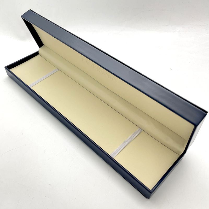 Rectangular box leather box high-grade watch box belt special Flip gift box wholesale foreign trade live props