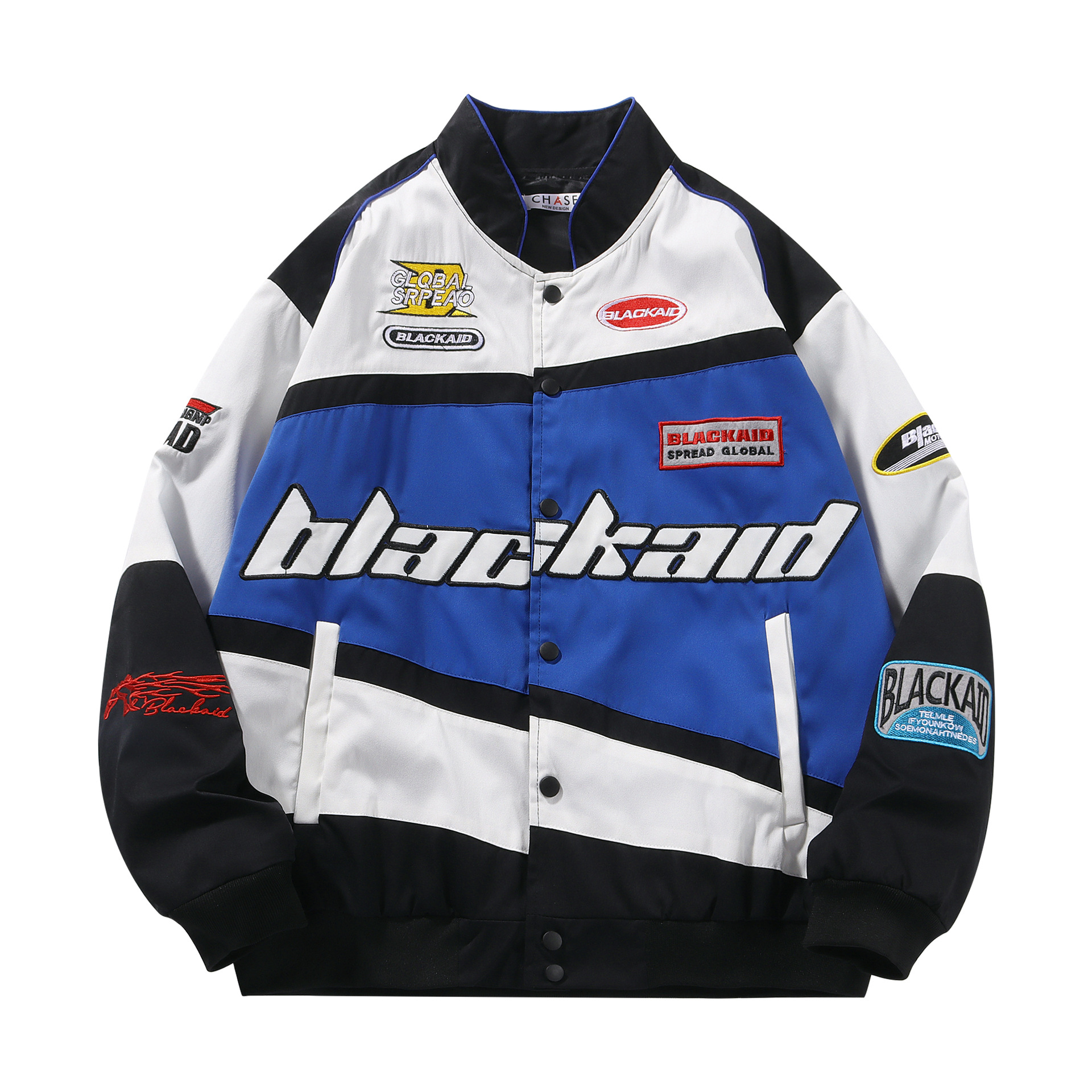 Picture of American-style Biker Jacket Men's Amazon Foreign Trade Retro Hip-hop Loose All-match Couple Baseball Suit New Jacket
