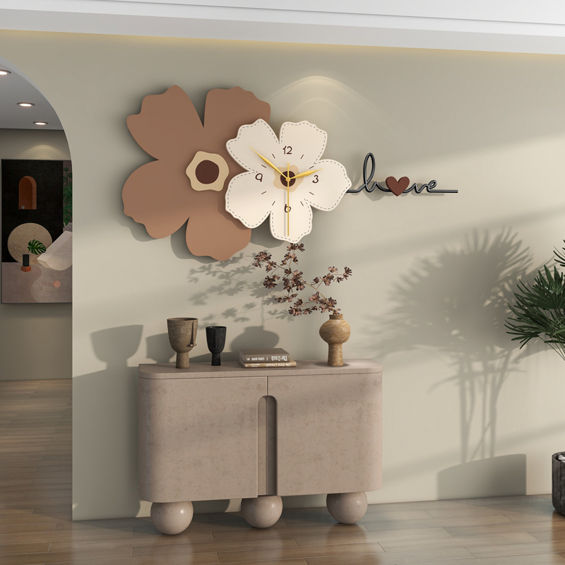 Picture of Internet Celebrity Fashion Creative Clock Home Restaurant Entrance Background Decoration Wall Clock Wall Hanging Modern Simple Clock Wall Hanging