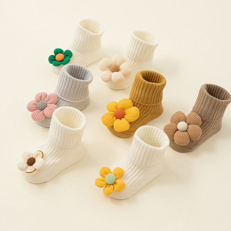 Picture of Newborn baby socks class a cotton spring and autumn non-slip boys and girls baby cartoon doll tube floor socks wholesale 1