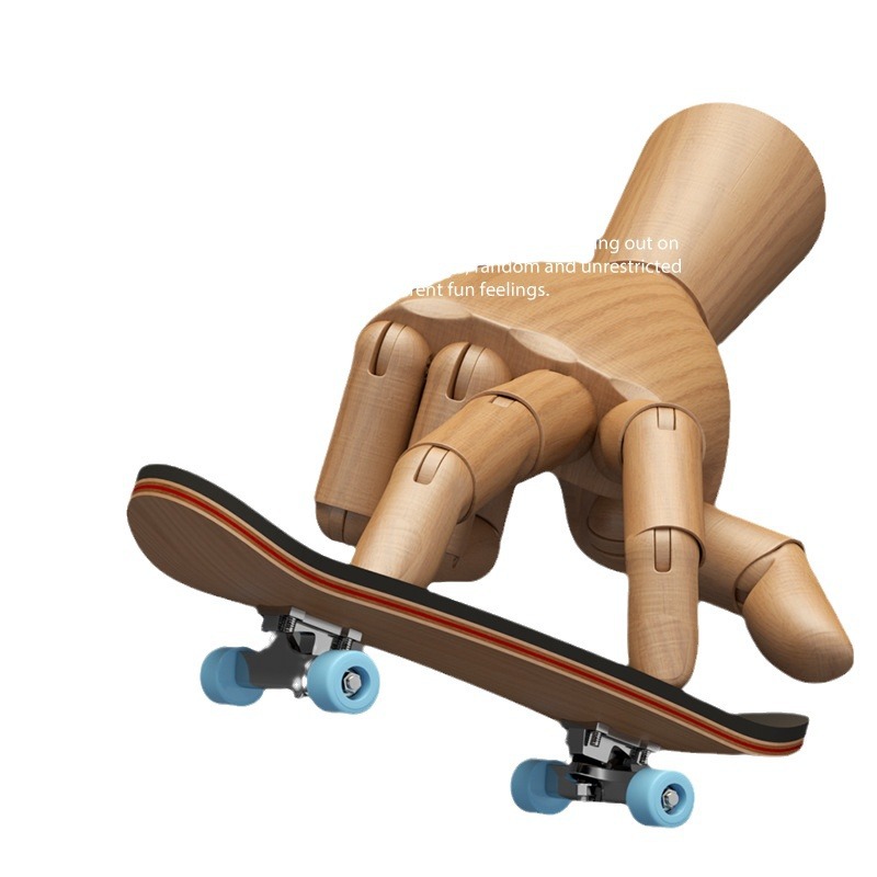 Picture of Finger Skateboard Professional Maple Double Rocker Creative Mini Fingertip Skateboard Sports Bearing Wheel Palm Skateboard