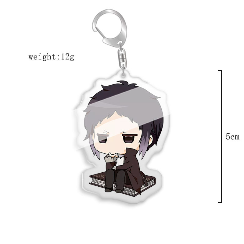 Picture of Mizhuo Bungo Stray Dogs Dazai Osamu Photo Card Keychain Acrylic Pendant Anime Trendy Merchandise