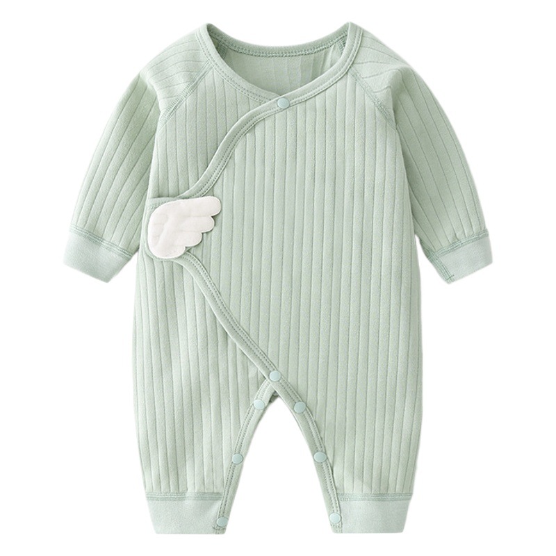 Newborn Baby Jumpsuit Children's Autumn and Winter Pure Cotton Boneless Clothes Newborn Pajamas Baby Boys and Girls Climbing Clothes Spring and Autumn