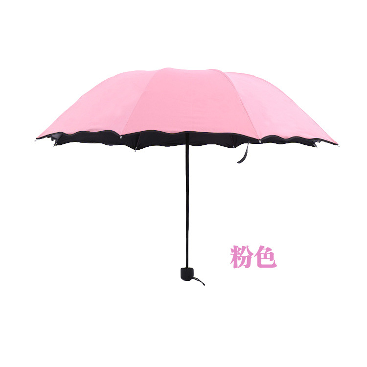 Picture of Factory wholesale creative three folding vinyl water flowering umbrella gift advertising umbrella umbrella can do LOGO