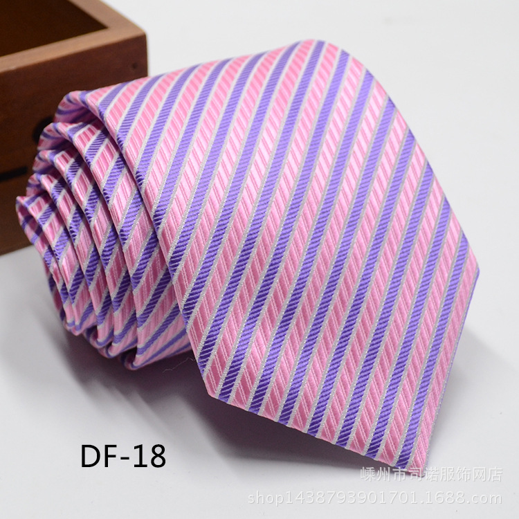 Picture of Tie business formal men's tie polyester yarn Arrow 8cm business tie
