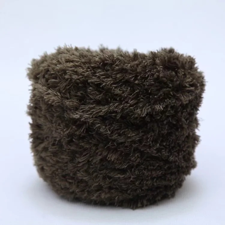 Picture of Crystal Coral Velvet Thick Thread Imitation Fur Scarf Hat Baby Baby Thread Hand-Knitted Wool Ball