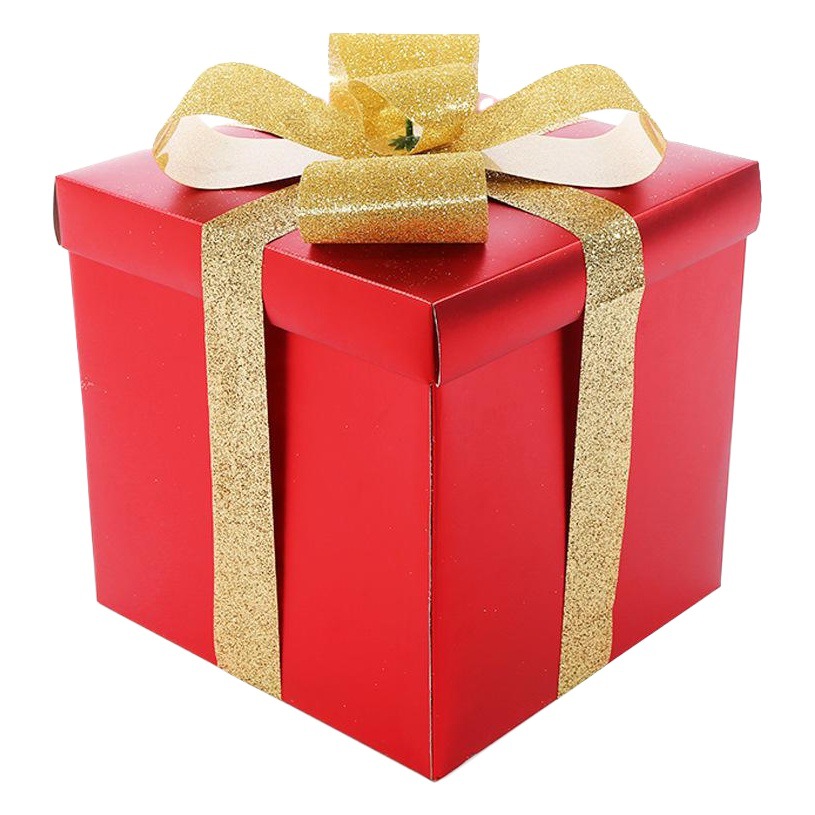 Christmas decoration cardboard gift box venue hotel mall window decoration pile head color bow gift box