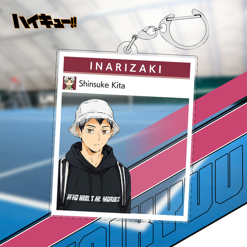 Picture of Volleyball Youth peripheral transparent card pendant Japanese Xiang Xiangyang claw grinding total Moon Island acrylic transparent card pendant