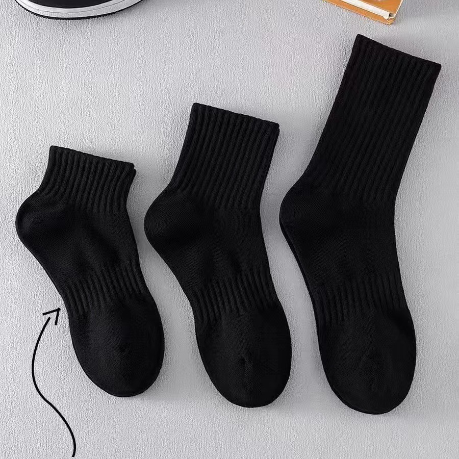 Socks men's sports socks tube socks high waist basketball socks black and white deodorant sweat-absorbent boat socks a generation of wholesale