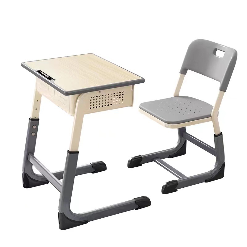 Picture of Cross-border Bidding Primary and Secondary School Students' Desks and Chairs School Tutoring Class Writing Desk Lifting Children's Learning Desk suit Wholesale