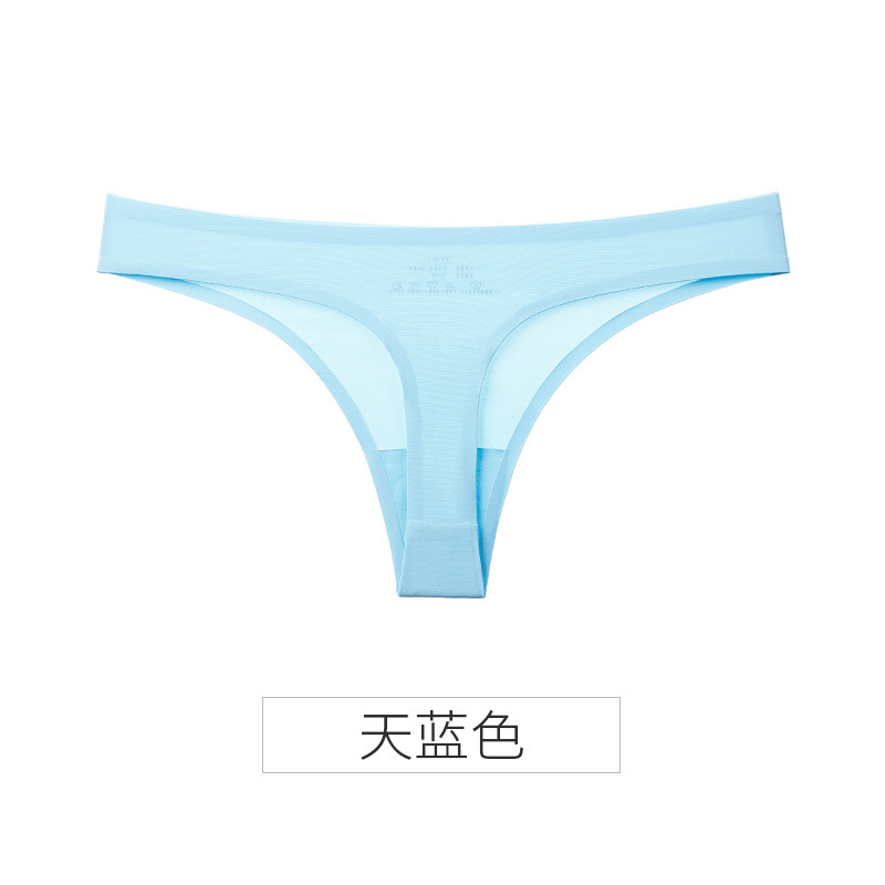 Picture of Explosions ice silk seamless thong women pure wind European and American women sexy tback foreign trade T pants sports fitness