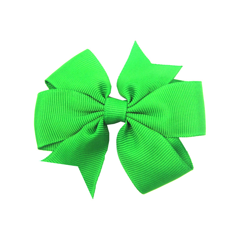 Picture of European and American New Kidsren's Hairpins 8cm Swallowtail Bow Hairpin V-Shaped Ribbed with Bow Hair Accessories Head Flower