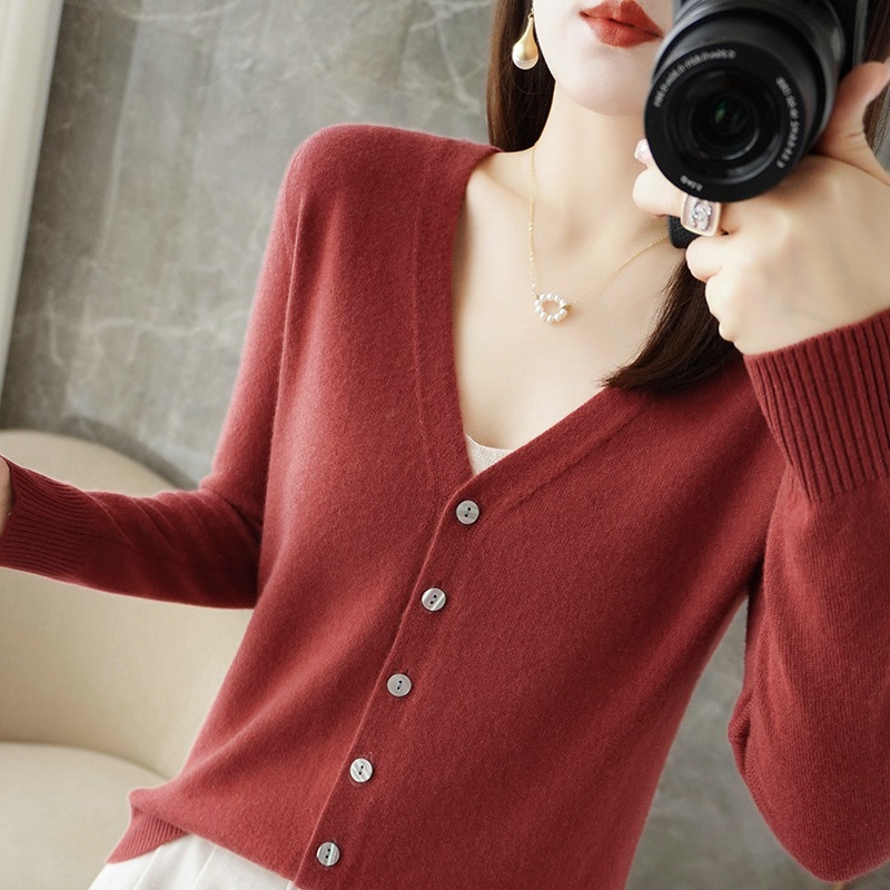 Picture of Knitted Cardigan, Large Size Sweater Cardigan, Women's Loose Cardigan, Short Autumn and Winter Outwear, Women's Long-Sleeved Jacket Base