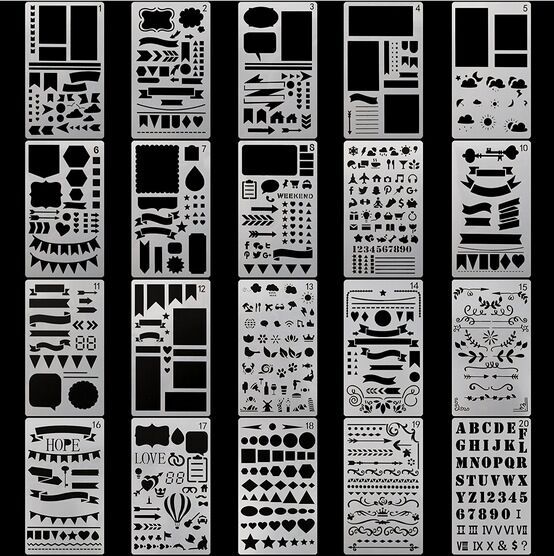 Four Seasons pomelo creative painting template A6 size Journal DIY album theme lace ruler 20 options