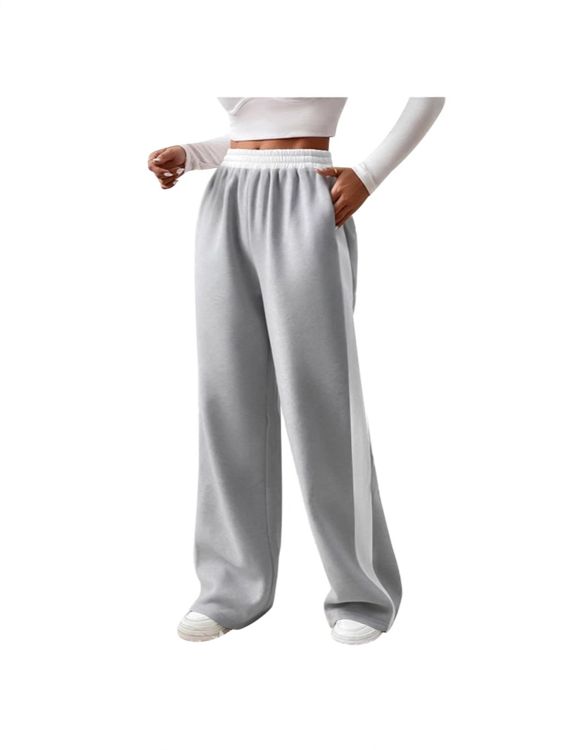 Autumn and Winter New High Waist Women's Casual Pants Drawstring Long Sweat Fabric Warm Sweat Pants Sports Pants