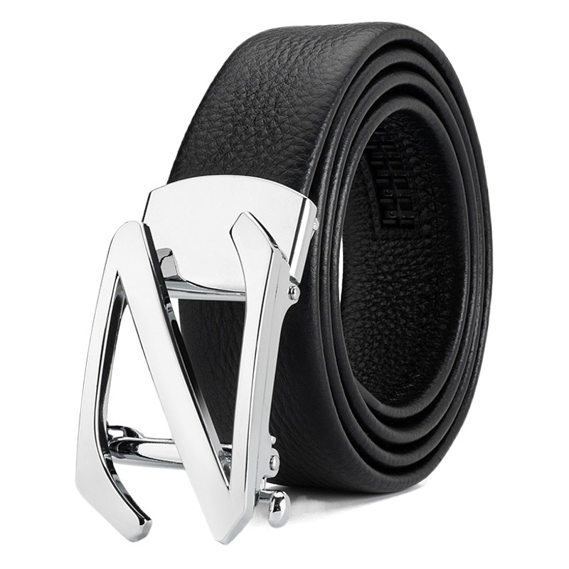 Men's Cross-Border Trade Pants with Automatic Buckle Z-Buckle Waistband, Casual One-Piece Drop Shipping Automatic Buckle Belt
