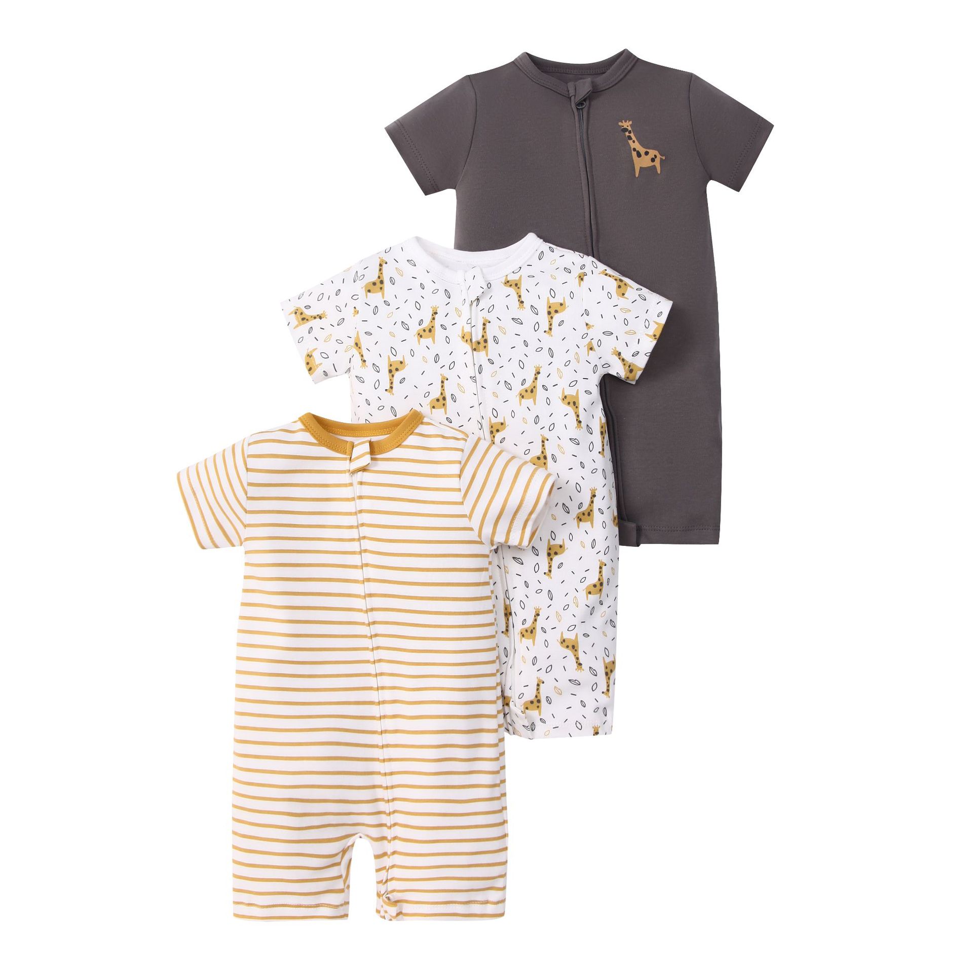 Picture of Foreign trade children's clothing summer baby jumpsuit short sleeve double zipper climbing clothing newborn baby gift box for cross-border