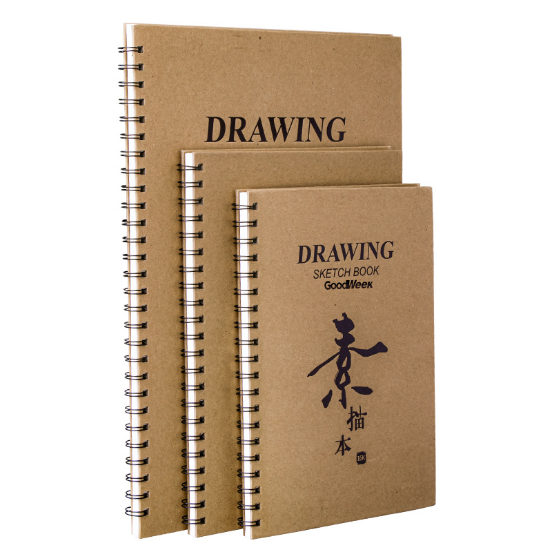 Picture of Factory Direct 8K sketchbook wholesale A4 student portable painting picture book 16K Kraft paper Sketchbook
