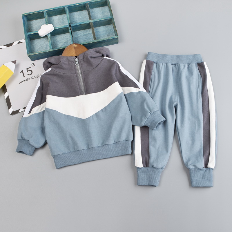 Picture of Children's suit 2024 spring new children's sweater two-piece cartoon lapel boys autumn suit girls suit