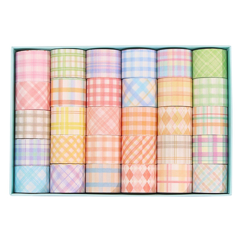 Fresh check series hand account tape Japanese check ins style diy hand account tape color base and paper suit
