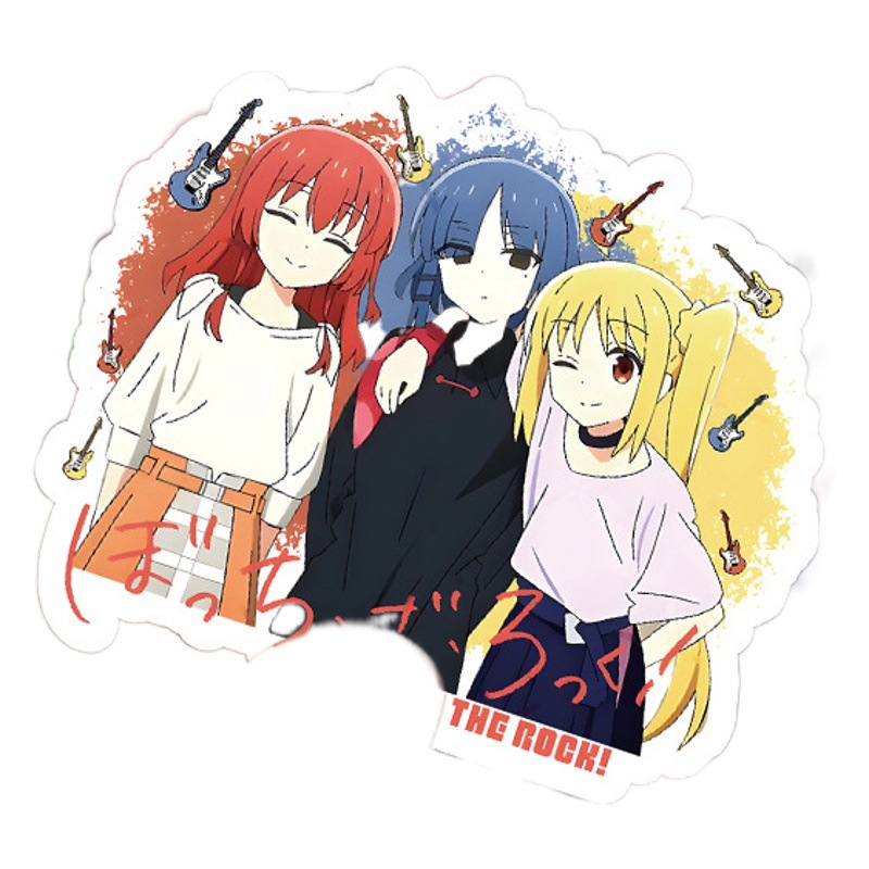50 new Japanese man lonely rock graffiti stickers guitar scooter helmet water Cup pvc waterproof stickers