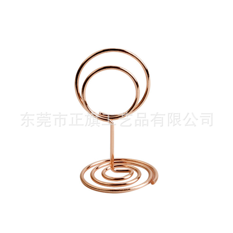 Picture of Amazon Hot Selling Creative Metal Card Holder Heart-Shaped Notes Holder Table Number Card Holders