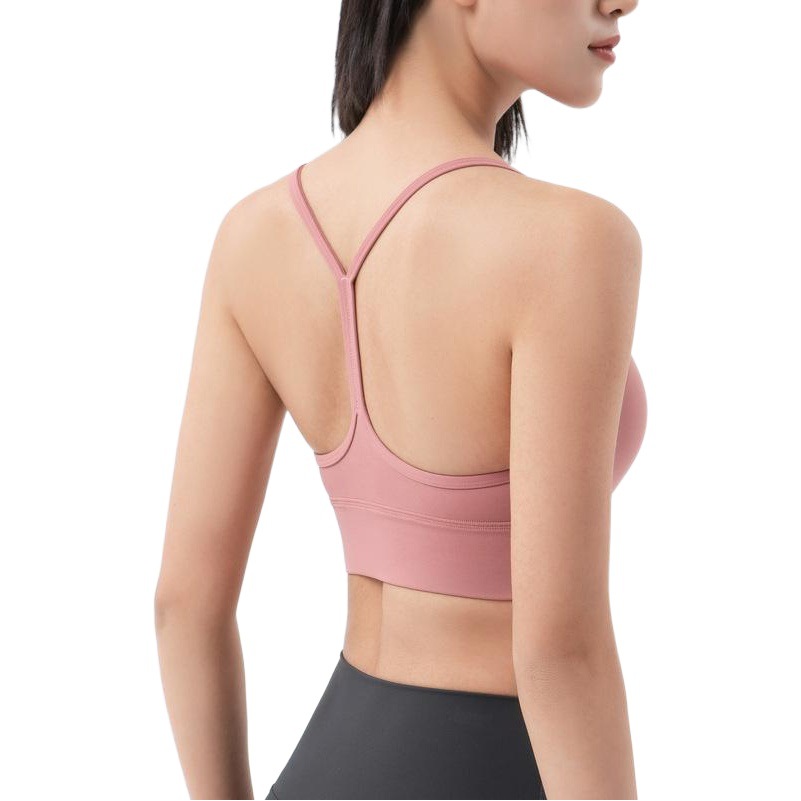 2025 New Nude European and American Fitness Sexy Beautiful Back Sports Bra Vest Style Nude Small Suspender Yoga Bra