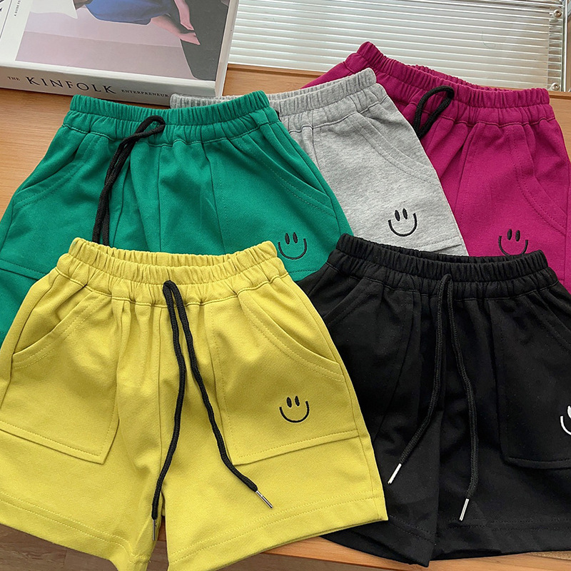 Boys and Girls Sports Shorts Five-Quarter Pants 2025 Summer New Versatile Printed Kidsren's Casual Pants Mid-Length Pants