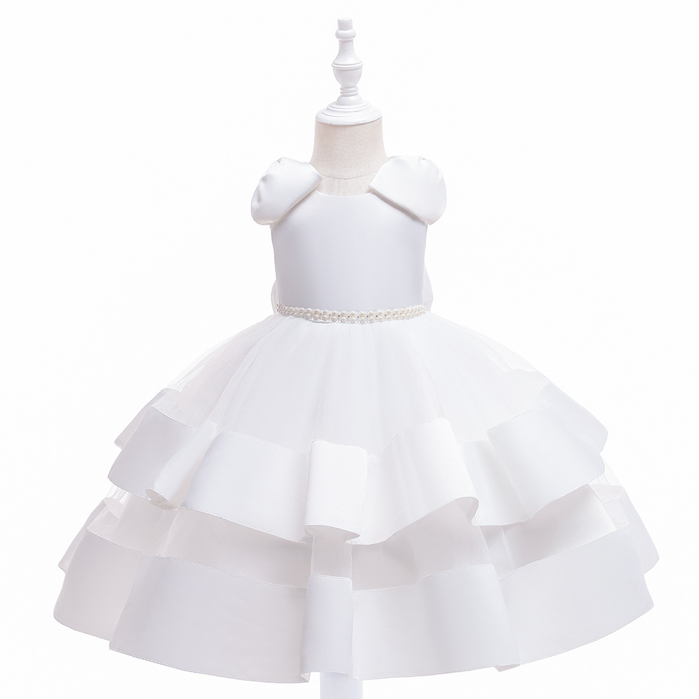 Picture of European and American girls princess dress flower girl dress wedding children's tutu skirt piano performance host evening dress western style