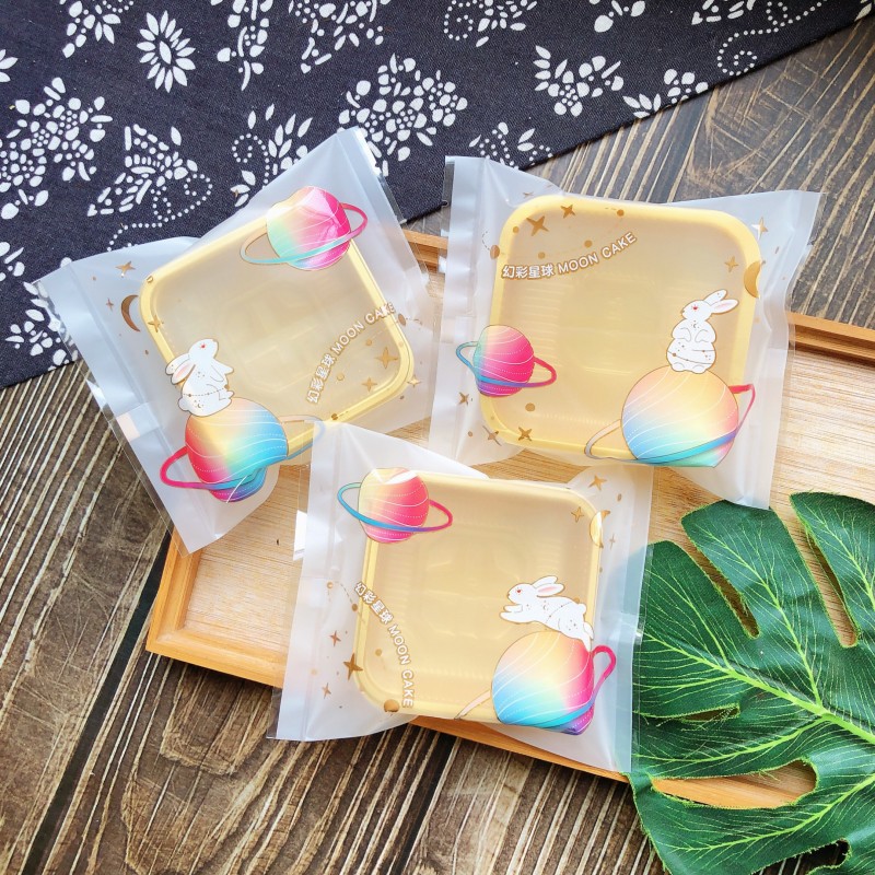 125g Magic Star Matte Moon Cake Packaging Bag 100G 150g Frosted Jade Rabbit Mid-Autumn Moon Cake Packaging Bag