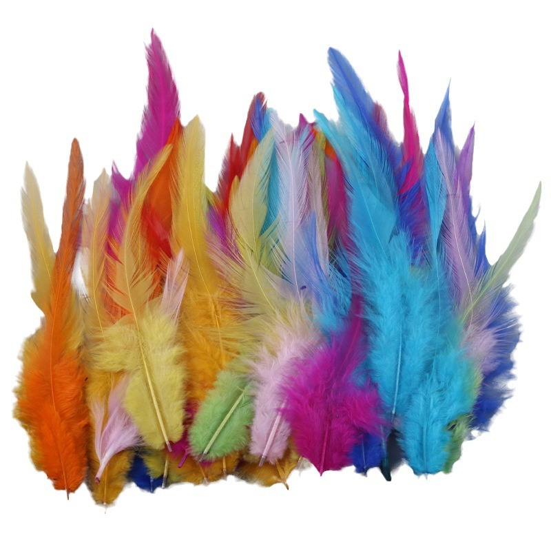 Picture of Factory wholesale diy color feather 200.00 cm-266.66 cm inch white pointed feather feather accessories dream catcher clothing decoration
