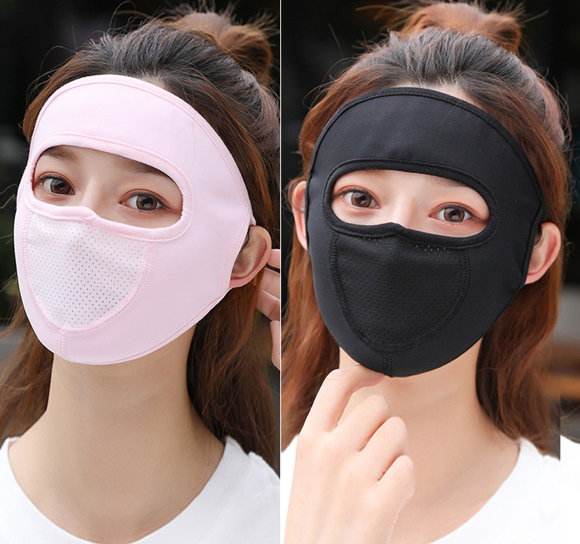 Picture of Sunscreen Mask Women's Summer Thin Dust-proof Breathable Ice Silk Protective Full Face Mask Cover Men's Face Cover Face Mask