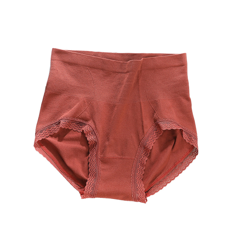 Picture of New Lace High Waist plus size Belly Tinting Hip Seamless Breathable Graphene Bottom Profile Briefs Seamless Women's Underwear