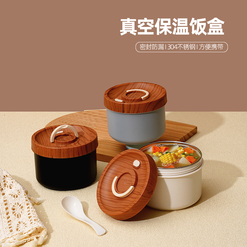 Japanese cross-border large capacity soup cup 304 stainless steel LOGO thermos cup outdoor cup convenient gift suit