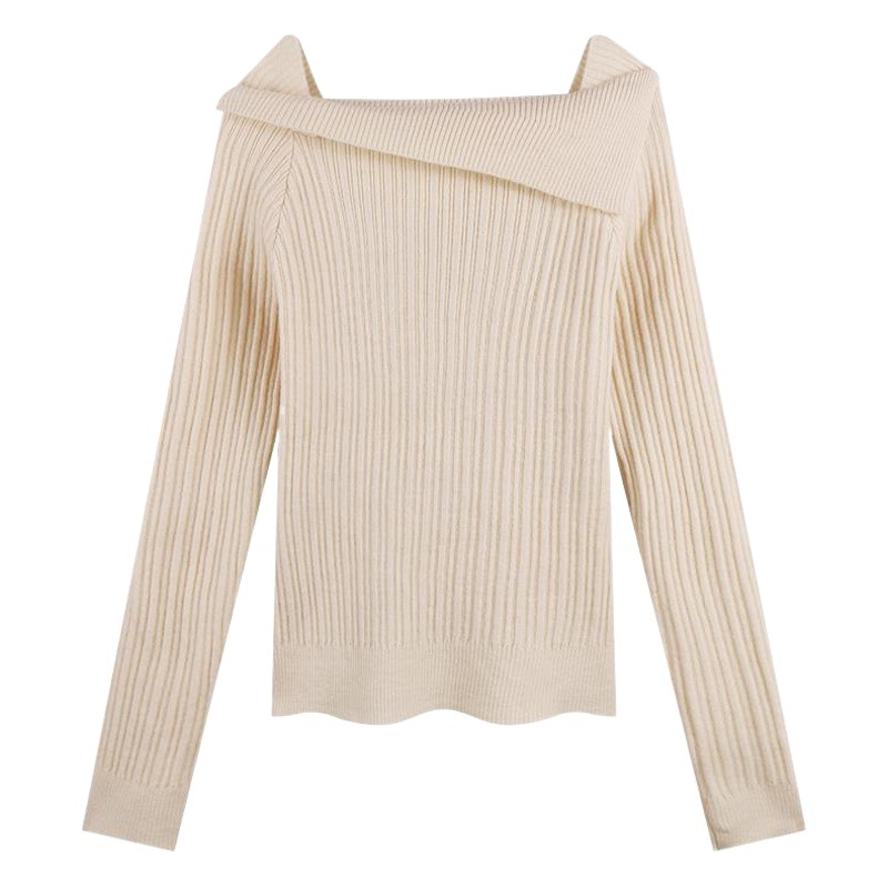 Factory wholesale autumn and winter Korean long-sleeved knitted bottoming shirt Women's inner wear slim fit all-match sweater sweet and spicy knitted top