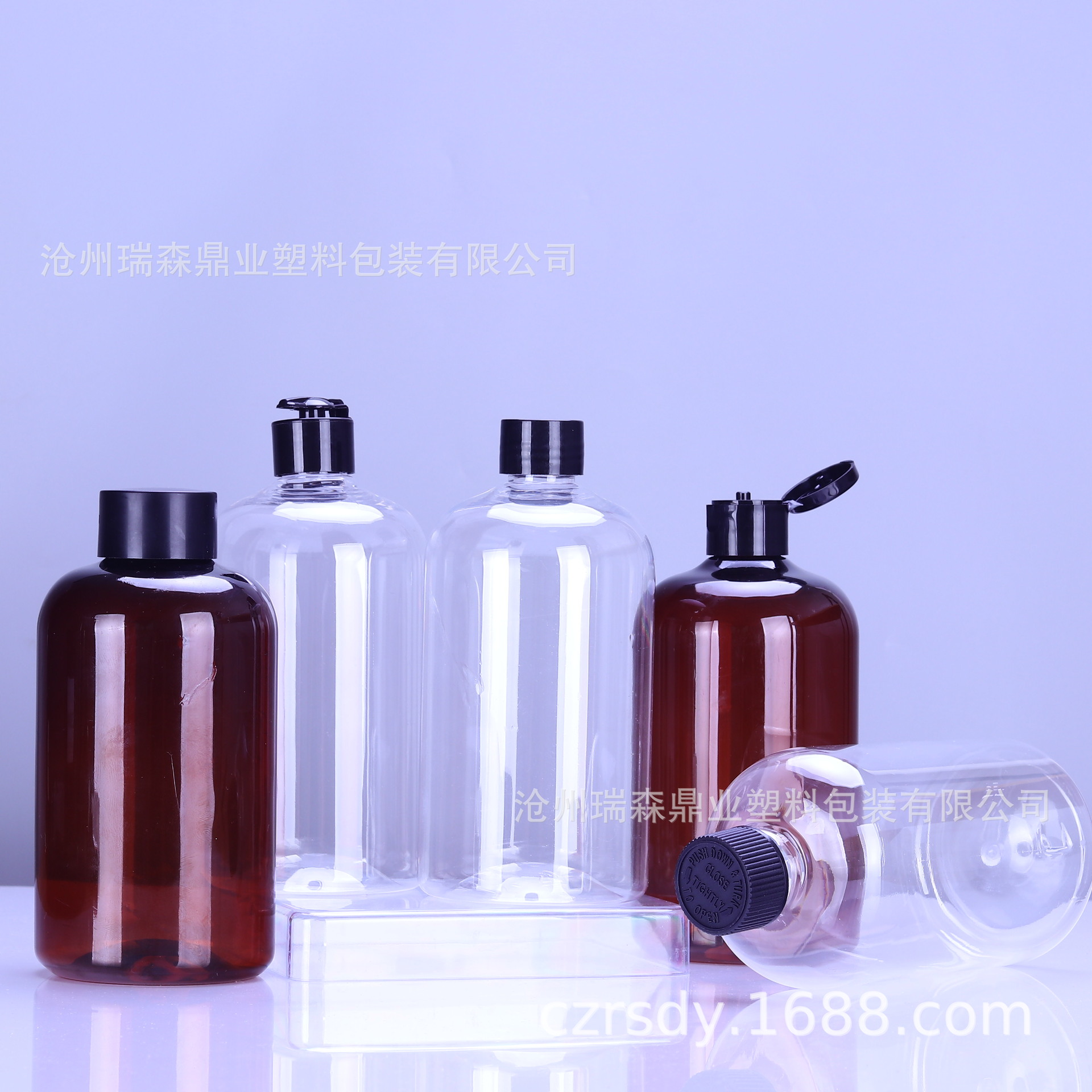 Factory Supply 500mlPET Plastic Bottle Butterfly Flip Liquid Bottle Tea Cosmetic Emulsion Bottled