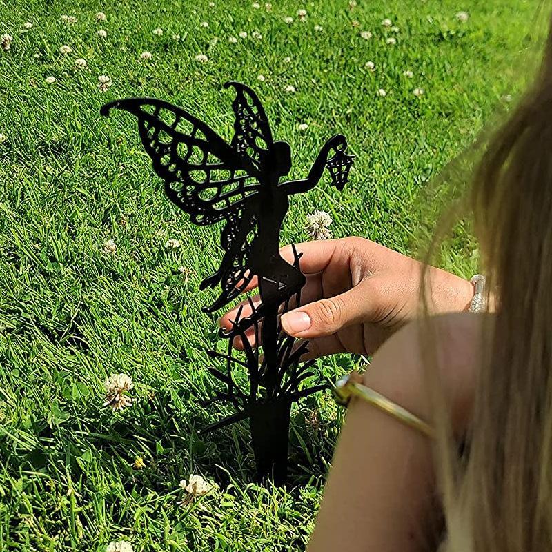 Picture of Cross-border new elf pendant decoration flower fairy garden sculpture fairy garden metal iron crafts