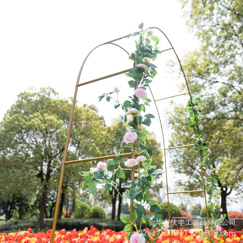 Picture of Source Factory Cross-border Hot Sale Courtyard Iron Arch Climbing Rack Wedding Garden Rose Flower Rack Grape Rack