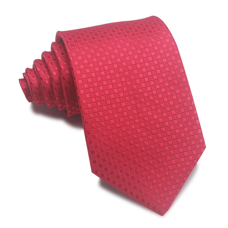 Picture of 25 New 8cm Polyester Jacquard Stripesd Tie 7cm Men's and Women's Business Formal Wear Casual High-End Red Black Blue