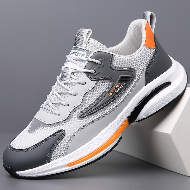 2025 Men's Shoes Casual Mesh Sports Shoes Summer New Anti-Slip and Deodorant Men's Lightweight Running Shoes Breathable Trendy Shoes