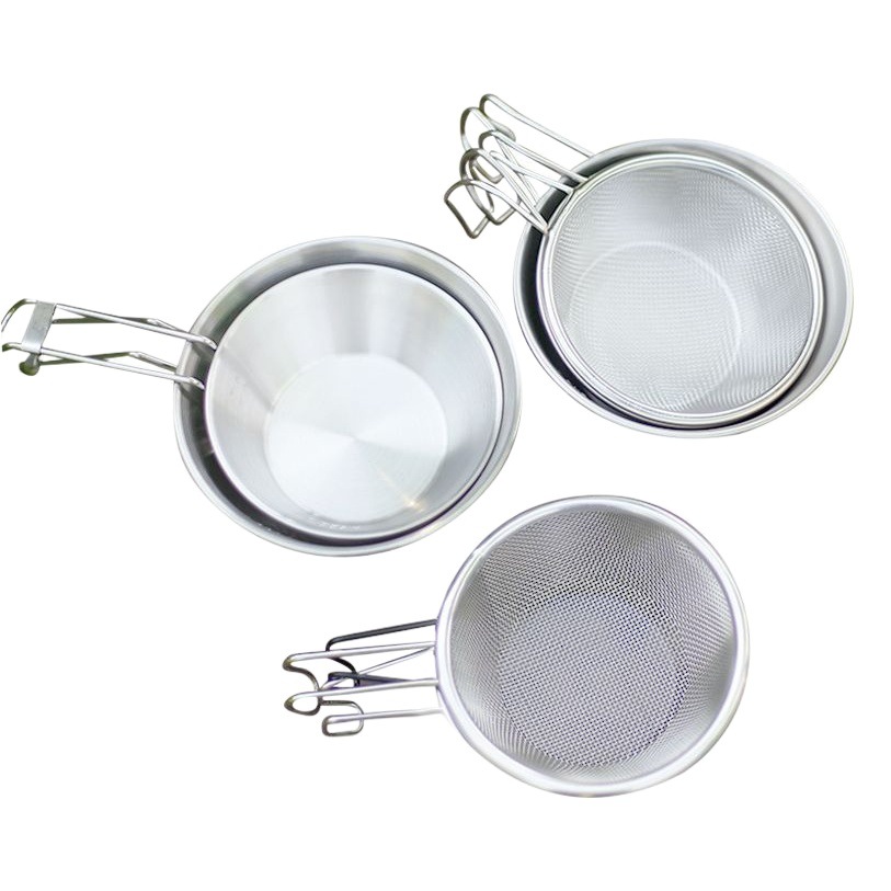 Camping Sierra Bowl 304 Stainless Steel Picnic Bowl Portable Camping Tableware Foldable Bowl Storage Lightweight Eco-Friendly Tableware