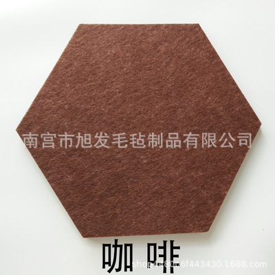 Picture of Cross-border color felt board hexagonal message board self-adhesive wall stickers felt hexagonal display background wall sound insulation board