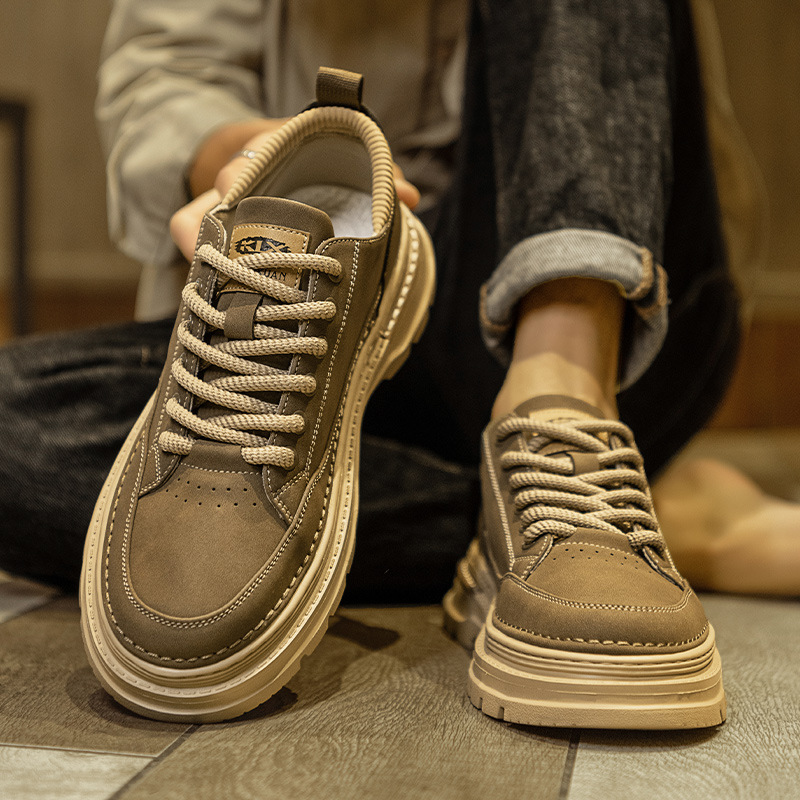 Men's Shoes New Autumn All-match Casual Cargo Shoes Men's Martin Boots Men's Low-top Retro Leather Shoes Sports Sneakers