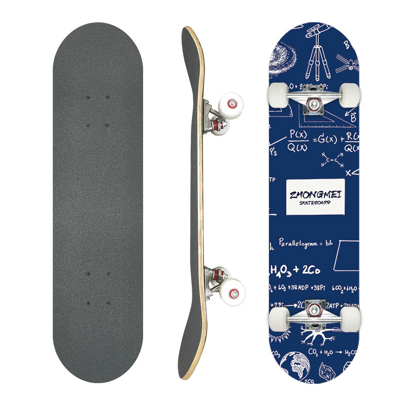 Picture of 31 inch skateboard professional adult street maple four-wheel beginner children double rocker concave skateboard