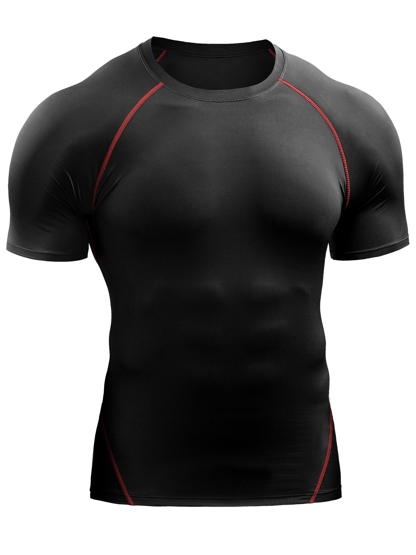 Picture of Fitness Clothing Short-Sleeved Men's Muscle Quick-Drying Clothing Sports Running T-Shirt Tight Basketball Training Half-Sleeved Breathable Clothing