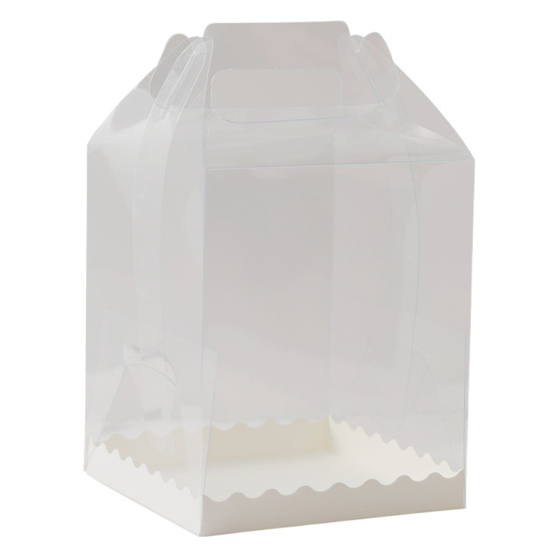 Cake Box 8inch Thousand Layer Mousse Heightened Transparent Dessert Disposable Packaging Box Baking Cake Box Packaging Box 4