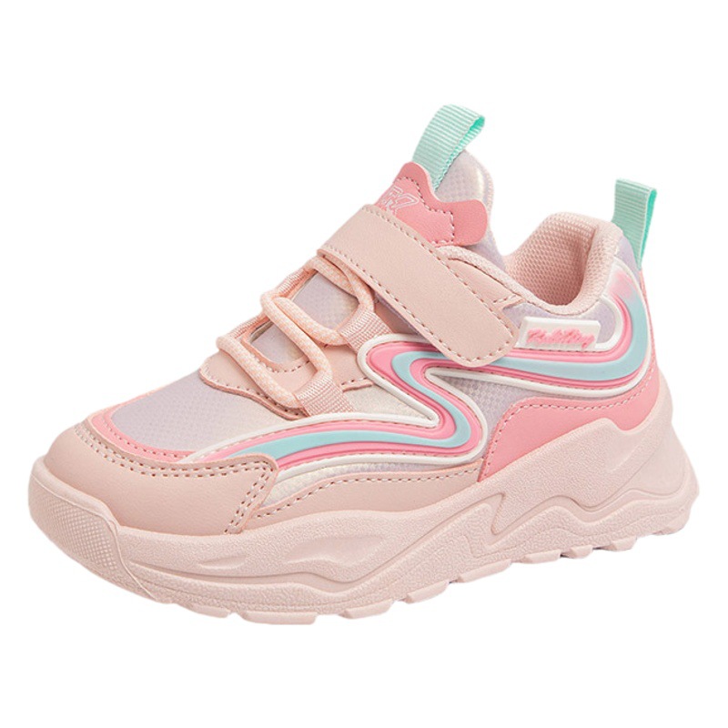 Spring new fashion outdoor sneaker girls' shoes daily versatile outdoor running shoes Velcro style convenient